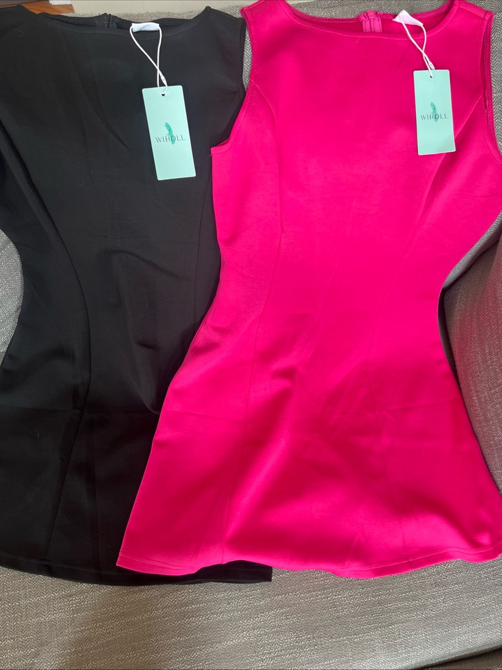 Wiholl Sleeveless Lot Of 2 Black And Pink Dress Size Small New With Tags